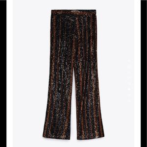 Flared sequin pants